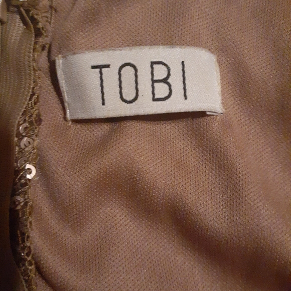 Sequin Longsleeve Mini Gold Dress - Picture 4 of 5